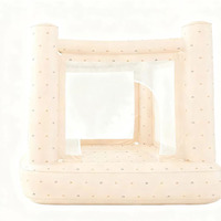 Château gonflable commercial unisexe en PVC - Durable, facile à nettoyer, protection UV, ignifuge, imperméable, couleurs personnalisables, souffleur inclus