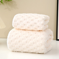 Serviette en velours corail super absorbante Ensemble de serviettes d'hôtel réutilisables de plusieurs tailles super douces