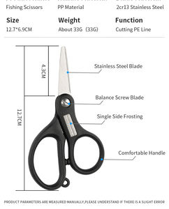 Tunala Visuitrusting Vispliers Schaar Vlechtlijn Aas Cutter Haakverwijderaar Tackle Tool Snijden Visschaar - Product Image 2