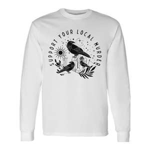 Apoya a tus amigos locales de Murder Crow Lovers, camiseta de manga larga para amantes de la naturaleza - Product Image 1