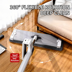 <span class=keywords><strong>Mop</strong></span> in Fibra Ultra-Fine da <span class=keywords><strong>50cm</strong></span> in Lega di Alluminio, Multifunzionale, Robusto e Durevole, con Sistema di Strizzatura Automatica, 2 Testine, Acciaio Inossidabile di Alta Qualità - Product Image 3