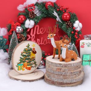 10 Piezas de Rodajas de Madera de Pino Ecológicas (7-8 Pulgadas) con Logotipo Grabado Personalizado en Color para Bodas, Baby Shower y Manualidades - Product Image 6