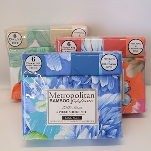 Nhà Máy Tùy Chỉnh Hoa In 6-Mảnh Vua Kích Thước Bộ Đồ Giường Đặt Thoải Mái Ngủ Được Trang Bị Bedsheets Với Gối Tấm Bộ - Product Image 3