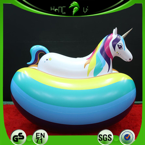 Bouée gonflable <span class=keywords><strong>licorne</strong></span> arc-en-ciel personnalisée en PVC durable pour adultes et enfants - Product Image 4