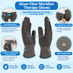 Guantes <span class=keywords><strong>de</strong></span> Terapia <span class=keywords><strong>de</strong></span> Fibra <span class=keywords><strong>de</strong></span> Plata Personalizados, Reutilizables, con Botón a Presión, Conductivos <span class=keywords><strong>para</strong></span> Masaje <span class=keywords><strong>de</strong></span> Manos, <span class=keywords><strong>para</strong></span> Máquina TENS - Product Image 3