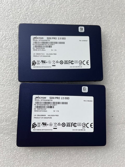 5200 PRO MTFDDAK960TDD 960GB 2.5 Inch SATA SSD Solid State Drive MTFDDAK960TDD-1AT1ZABY