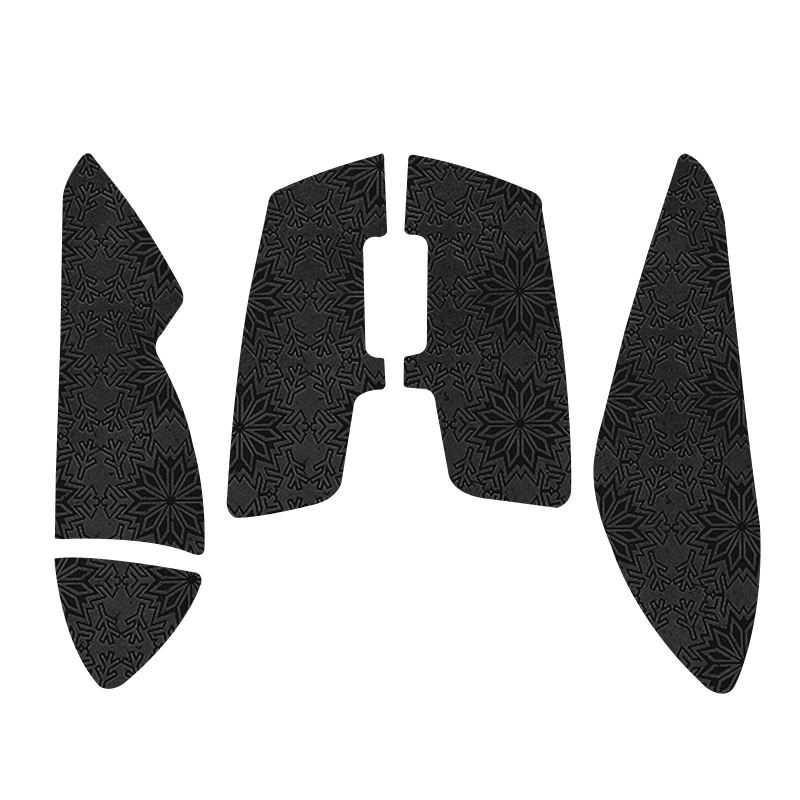 Autocollant de souris demi-paquet, motif neige noire, 1 pièce