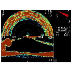 Sonar de recherche à double fréquence FURUNO CH-600, sondeur de profondeur marine, détecteur de poissons, couverture à 360 degrés, piston, écran LCD couleur XGA de 12,1 pouces - Product Image 2