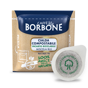 100 Filtri ESE Borbone 44 mm in Carta Blu [0,13/filtro] Materiale Durevole in Metallo, Plastica, Silicone e Legno per Uso Professionale - Product Image 1