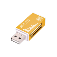 Lector de Tarjetas USB 2.0 para Portátil, Aleación de Aluminio, Colorido, Exquisito, Mini, Cuatro en Uno, de Alta Velocidad, para Tarjetas de Memoria Flash TF, SD, MS, MMC