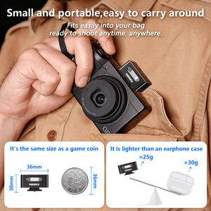 แฟลชกล้องมินิ CF3 อลูมิเนียมอัลลอยด์ระดับมืออาชีพ ซิงค์ความเร็วสูง ควบคุมแสงได้หลากหลาย น้ำหนักเบาเพียง 28 กรัม พกพาสะดวก - Product Image 5
