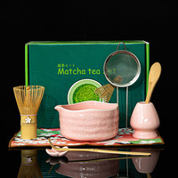 Astief – Ensemble de fouet et bol à matcha émaillé flamé fait main, support pour fouet, coffret cadeau, conception de logo personnalisée