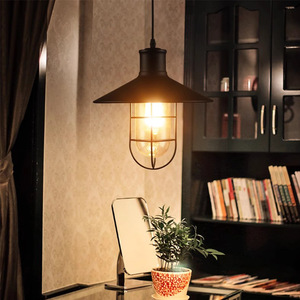 retro industrielle schwarz metall vogelkäfig glas schatten pendelleuchte vintage restaurant kaffee bar dekoration pendelleuchte - Product Image 4