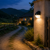 Lampe murale solaire LED dissimulée 2W 220lm anti-éblouissement à éclairage indirect large et doux pour jardin, cour, clôture et allée extérieurs