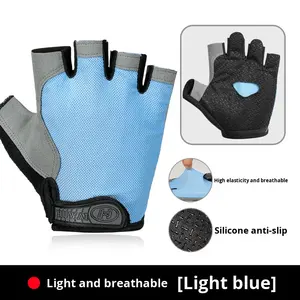 Guantes de Ciclismo de Medio Dedo con Diseño de Pluma de Gallina para Hombre y Mujer, para Montañismo, Fitness, Yoga, Conducción, Antideslizantes y con Absorción de Impactos - Product Image 4