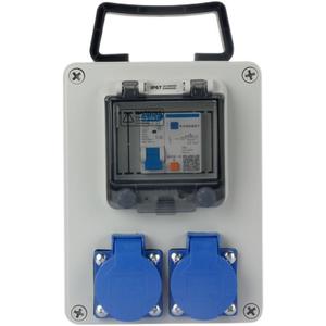 Boîte de distribution temporaire portable en plastique pour chantier de construction, alimentation électrique à découpage 32A étanche IP67 - Product Image 2