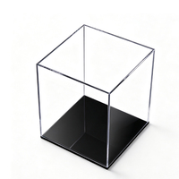 Boîte de présentation en acrylique pour figurines, personnalisée, haute transparence, anti-poussière, étanche, base noire, pour collection de modèles de jouets