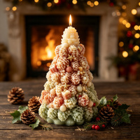 Moule à bougie en silicone antiadhésif de qualité supérieure en forme de sapin de Noël, pour bougies parfumées DIY, artisanat en résine, décoration de table de Noël