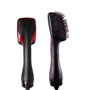 <b>Hot</b> Air <b>Comb</b> 2 In 1 Multi Functional Hair Dryer Square Brush With Diffuser Nozzle For Wet And Dry Use Electric Styler - Product Image 3