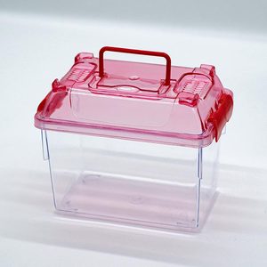 Hot Sale Portable <strong>Plastic</strong> Cup with Animal Pattern Snap Button Closure <strong>Terrarium</strong> Fish Tank for Betta Fish Reptile WN Series - Product Image 3
