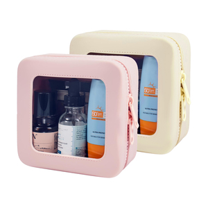 <b>Mini</b> Waterproof Clear Silicone Makeup Bag Portable Travel Toiletry Organizer with Zipper Cute Cosmetic Pouch for Women Girls - Product Image 1