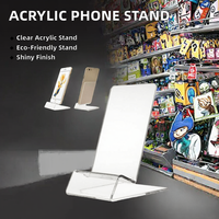 Présentoir de vente au détail en acrylique pour téléphones portables Support de téléphone portable de style au sol pour outil décoratif de magasin pour les expositions de magasins