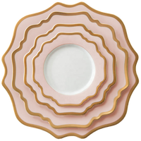 De tournesol en gros porcelaine rose or plaques de chargeur de mariage