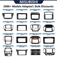 Frame Radio Mobil 9.7 Inch Warna Hitam Terlaris untuk Mitsubishi V73 Pajero 2004-2011, Frame Radio Android, Frame Stereo Mobil