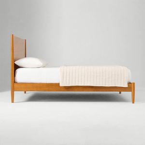 Lit en bois massif de style moderne du milieu du siècle, taille king size, pour la maison, l'hôtel, l'appartement ou la villa - Product Image 5