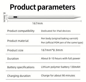Stylet actif professionnel et économique <span class=keywords><strong>pour</strong></span> dessin, écriture et prise de notes sur tablette, compatible avec <span class=keywords><strong>iPad</strong></span> Pro d'Apple - Product Image 3