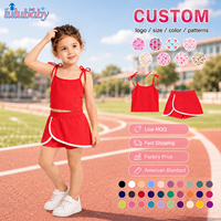 Ensemble de sport pour jeunes DH ODM Activewear : Haut à bretelles spaghetti et jupe-short à passepoil
