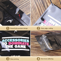 Pochette à fond plat refermable personnalisée écologique noire avec impression numérique pour emballage de vêtements – Sachet stand-up