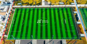 Solution de projet de terrain de football intérieur durable et écologique tout-en-un, conforme aux normes <span class=keywords><strong>FIFA</strong></span>, gazon artificiel souple ignifuge - Product Image 2