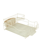 Étagère de rangement de cuisine moderne en fer, double couche, pour vaisselle et bols, étanche, réglable, durable, portable, de type sur pied