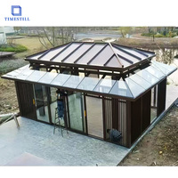 Nouveau design véranda en verre de haute qualité, maison en verre design exclusif pour votre maison