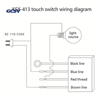 Module de commande de variateur de luminosité pour lampe de table à interrupteur tactile AC110-230V, interrupteur tactile compatible avec les lampes à incandescence et les appliques LED