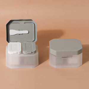 Contenitore per Crema a Bocca Larga in Plastica Opaca, Barattolo Cosmetico Rotondo Beige da 500ml per Balsamo Detergente, Burro per Capelli e Corpo - Product Image 6