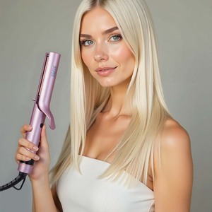 เครื่องหนีบผมวินนิ่งสตาร์ แผ่นเซรามิก สีชมพู 80 วัตต์ พร้อมหน้าจอแสดงอุณหภูมิ ใช้ได้ทั้งผมแห้งและผมเปียก - Product Image 4