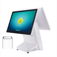Sistema POS de Doble Pantalla Táctil de 15.6 Pulgadas, Computadora POS Android Windows para Terminal de Punto de Venta y Caja Registradora