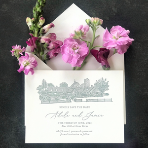 Inviti Matrimoniali Rustici Chic Personalizzati in Carta <span class=keywords><strong>di</strong></span> Cotone Lavanda con Stampa a Rilievo e Incisione per Matrimoni in Stile Country - Product Image 5