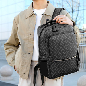 Novo Unisex PU couro impermeável Laptop mochila poliéster ar almofada cinto Zipper encerramento moda Business Travel <span class=keywords><strong>Bag</strong></span> Hot - Product Image 4