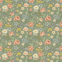 Tissu Popeline de Coton Tissé Premium Personnalisé Impression Réactive par Sérigraphie Cylindrique Traditionnelle Légère à Motifs Floraux pour Bébé