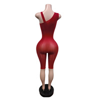 Nouvelle combinaison streetwear brillante à épaules dénudées 88708 - En stock - Yoga Sport - Tissu en dentelle ajusté mi-mollet