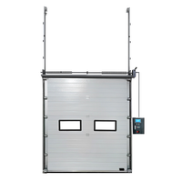 Fabricant chinois d'appartement porte de garage automatique Grande porte de garage sectionnelle motorisée à deux volets à levage automatique en acier