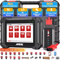 Scanner de diagnostic OBD2 pour camions et voitures lourdes, 100% original ANCEL V6 PRO+HD, programmeur de clés bidirectionnel Ancel, codage ECU