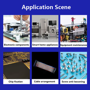 Adhesivo Rojo WBG 200R para Posicionamiento de Tornillos, Adhesivo de Fijación de Componentes, Adhesivo Ignífugo UL 1668, Adhesivo de Neopreno Amarillo Electrónico - Product Image 5