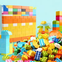 FEELO 500g Blocs de construction classiques en vrac Freedom, jouet en plastique ABS pour garçon et fille de 3 ans et plus, briques de construction éducatives colorées