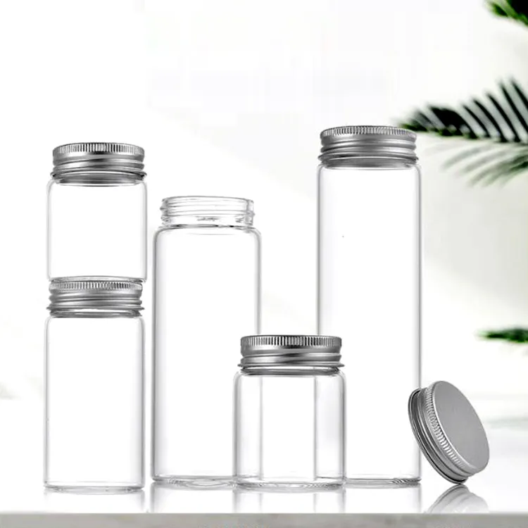 Transparente Lebensmittel qualität mit 30mm Durchmesser, kunden spezifischer runder Borosilikatglas-Reagenzglas, kleines Fläschchen mit Schraub deckel
