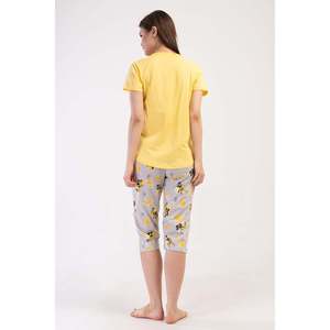 Combinaison de nuit ovale à manches courtes et col rond pour femmes - Product Image 2