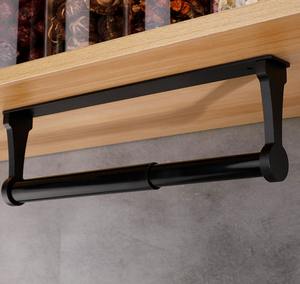 Porte-serviettes en papier <span class=keywords><strong>sous</strong></span> l'<span class=keywords><strong>armoire</strong></span>, porte-serviettes de cuisine en alliage d'aluminium, porte-rouleau adhésif pour cuisine, salle de bain - Product Image 3